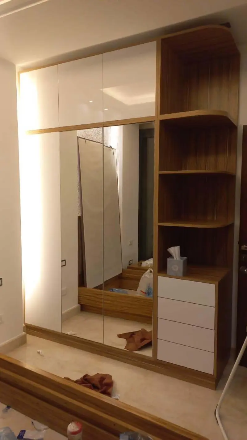 Custom bedroom wardrobe and joinery by Yamout